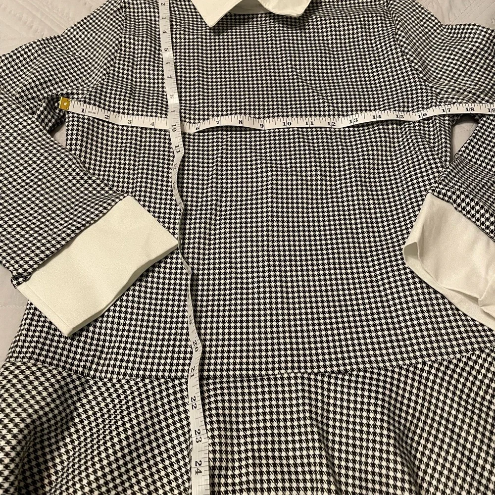 Chic Black and White Gingham Kids Dress - Picture 6 of 8